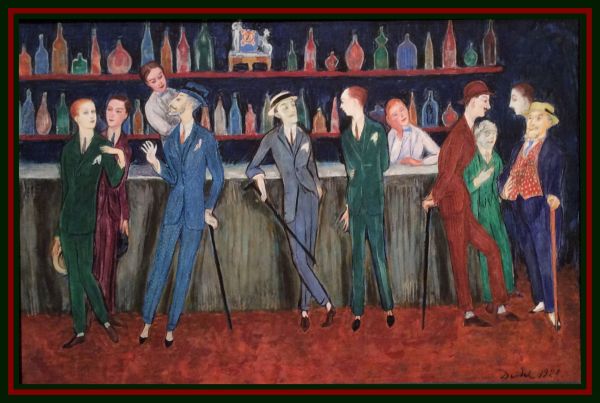Gender bending café painting.