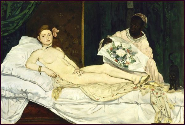 Manet's scandalous painting, Olympia.