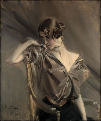 Elegant portrait by Boldini.