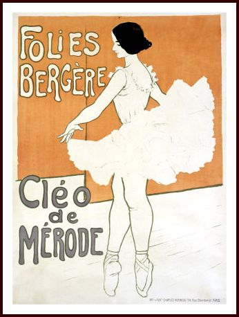 Poster featuring ballerina Cléo de Mérode.