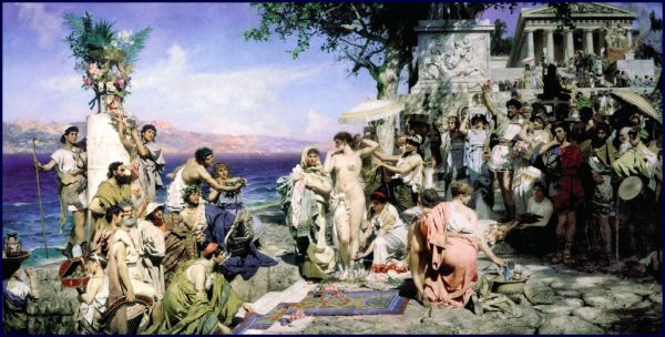 Phryne at the Poseidonia in Eleusis by Semiradsky.