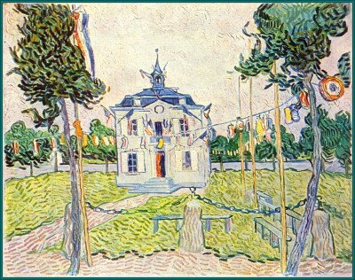 The Town Hall at Auvers-sur-Oise by Vincent Van Gogh